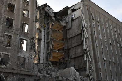 Разрушено здание ОГА в Николаеве