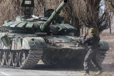 Захоплений російський танк Т-72