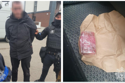 Задержанное и взрывчатое вещество