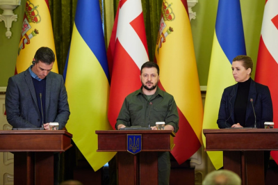 Зеленський, Фредеріксен та Санчес