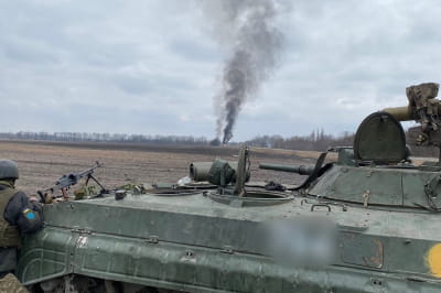 Техника россиян горит