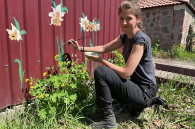 Рисунки на заборах