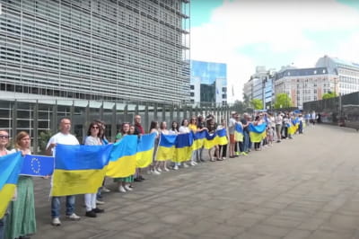 Живая цепь в Брюсселе
