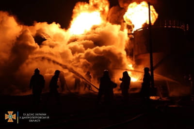 На Дніпропетровщині загасили пожежу на нафтобазі