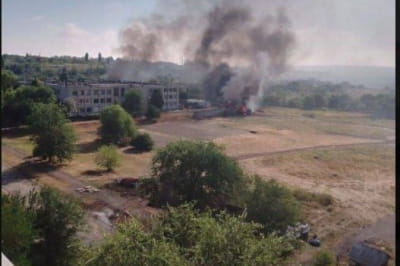 Палає в Кадіївці