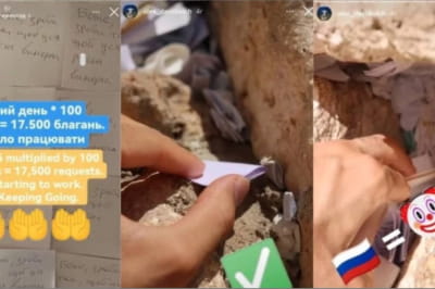 Українець запхав у Стіну Плачу 17,5 тис папірців з благаннями "смерті для росіян"