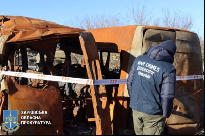 обстріляна колона