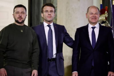 Зеленский, Макрон и Шольц встретились в Париже