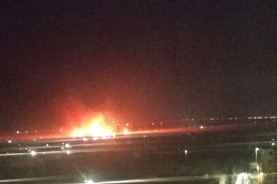 Пожар в оккупированном Бердянске