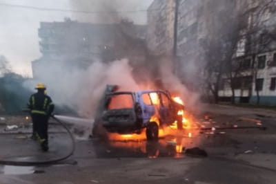 В Мелитополе взорвали автомобиль с коллаборантом