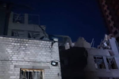 Место падения вражеских обломков ракет