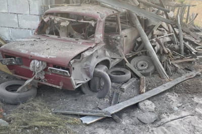 Результати падіння уламків на Київщині