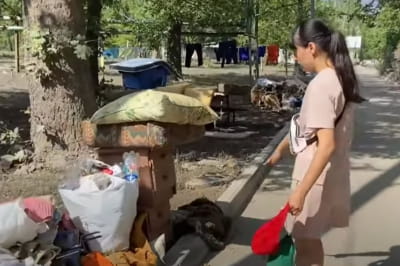 Херсонці сушать свої речі