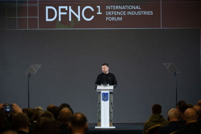 Президент Володимир Зеленський на Форумі оборонних індустрій у Києві