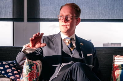 Министр иностранных дел Швеции Тобиас Бильстрем