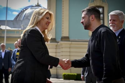 Президенти України та Словаччини в квітня 2023 року в Києві