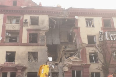 Наслідки обстрілу Запоріжжя
