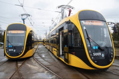 Новые трамваи в Киеве