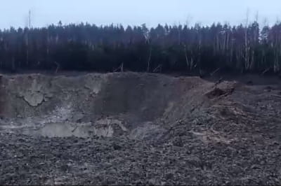 Вирва після збиття російської ракети