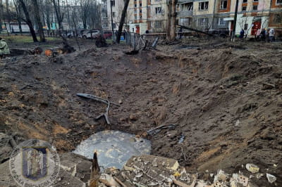 последствия обстрела Киева