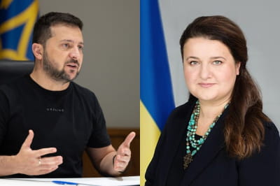 Владимир Зеленский и Оксана Макарова