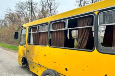 русский дрон попал в маршрутку