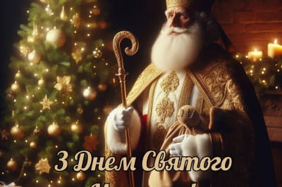 Открытка ко Дню святого Николая