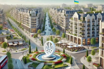 Зоображення відновленого Бахмута за допомогою ШІ