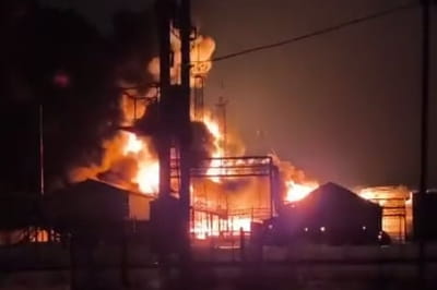 горит нефтебаза в Энгельсе