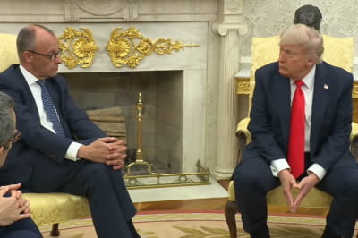 Фрідріх Мерц і Дональд Трамп
