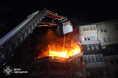 рф ударила по дому в Одессе