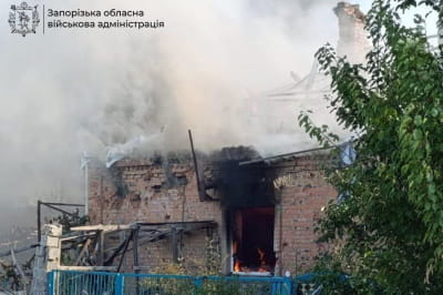 рф ударила по Запорожской области