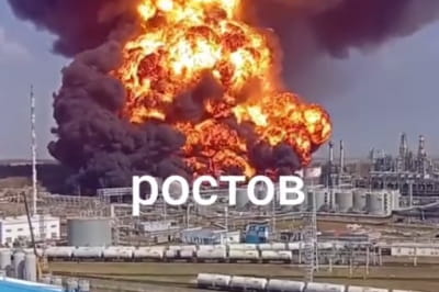 На россии горит НПЗ