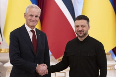 Премьер Норвегии и президент Украины