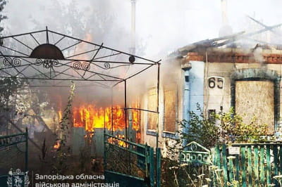 Атака россиян на Запорожскую область