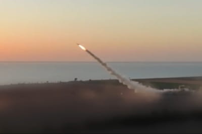 Запуск ракеты "Фламинго"