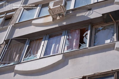 Наслідки ворожого обстрілу на Запоріжжі