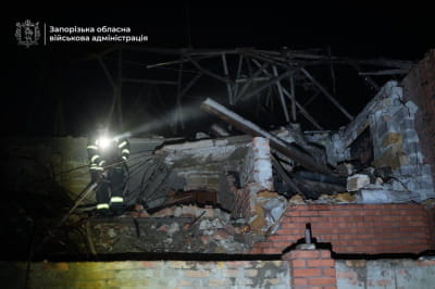 Вражеская атака на Запорожье 