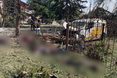 Наслідки обстрілу Донеччини