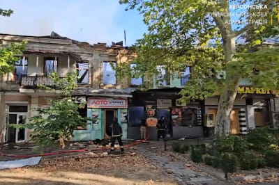 Российские военные обстреляли Херсон