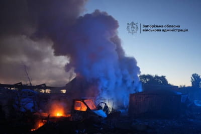 Наслідки обстрілу Запоріжжя