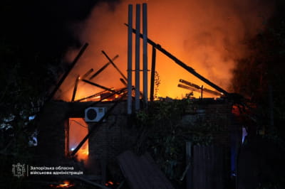 Последствия обстрела Запорожья