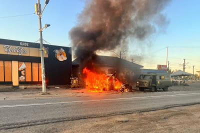 Последствия обстрела Донбасса