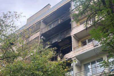 Последствия обстрела Киева