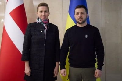 Метте Фредеріксен і Володимир Зеленський