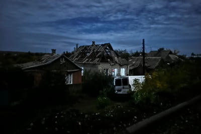 Последствия обстрела Донбасса