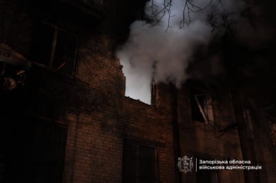 Последствия обстрела Запорожья