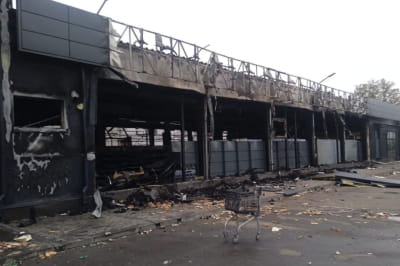 Последствия обстрела Днепропетровской области