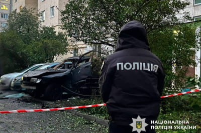 Взрыв автомобиля в Киеве
