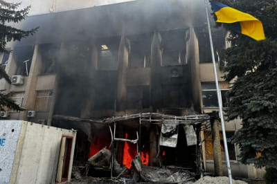 Наслідки обстрілу Донеччини